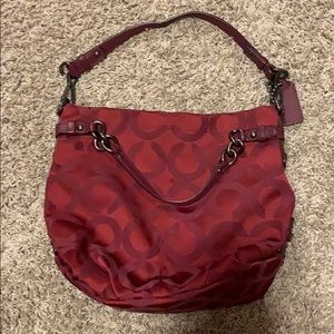 COACH 14147 Brooke Maroon Red Hobo BAG Purse